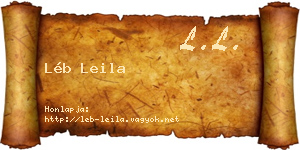 Léb Leila névjegykártya